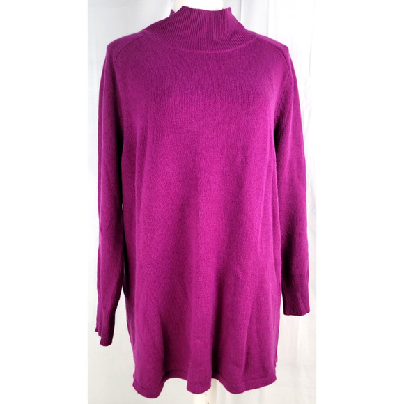 Eileen Fisher Sweaters - Eileen Fisher Turtleneck Tunic Sweater Cashmere Blend Women’s Size XL Purple